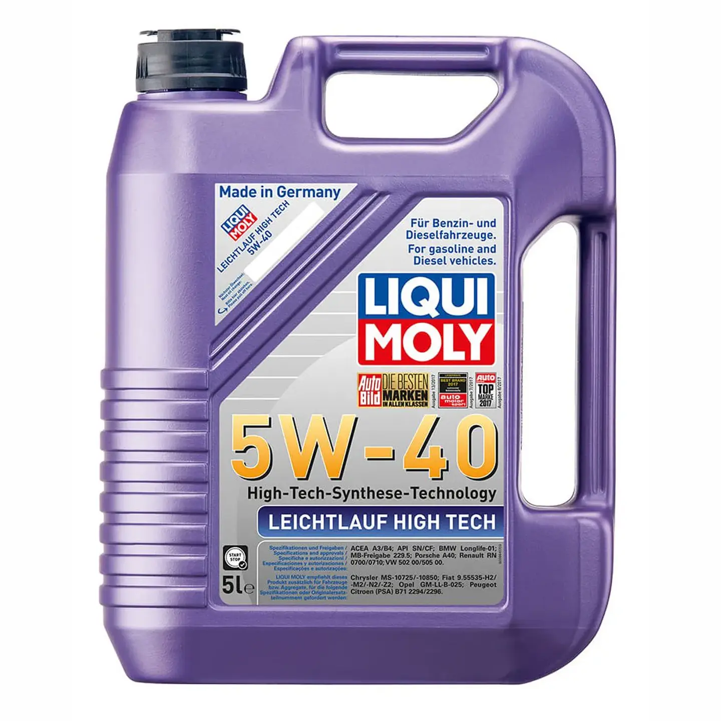 LIQUI MOLY 5W40 LEICHTLAUF HIGH TECH 2328 5 LITROS 1