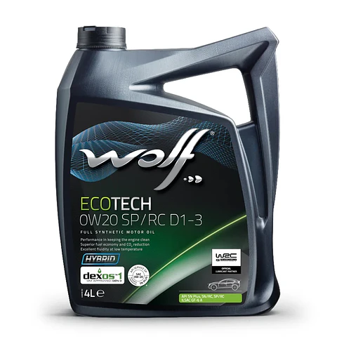 WOLF 0W20 ECOTECH SP/RC D1-3 4 LITROS