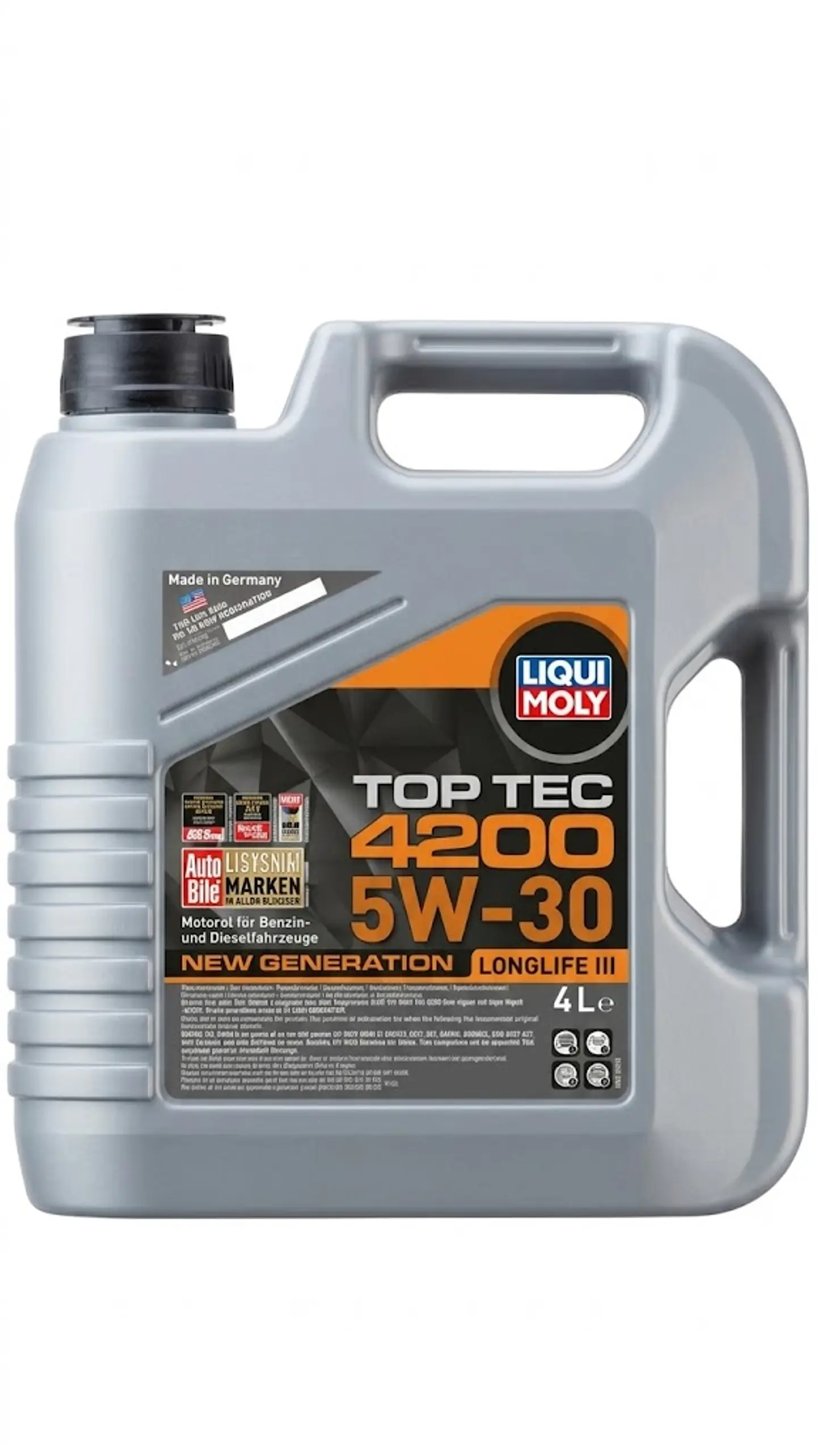LIQUI MOLY 5W30 TOPTEC 4200 3715 ORG 4 LITROS 1