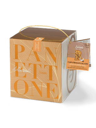Panettone Caramelo salado y gotas de chocolate 1 kg.