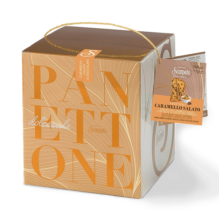 Panettone Caramelo salado y gotas de chocolate 1 kg. 1