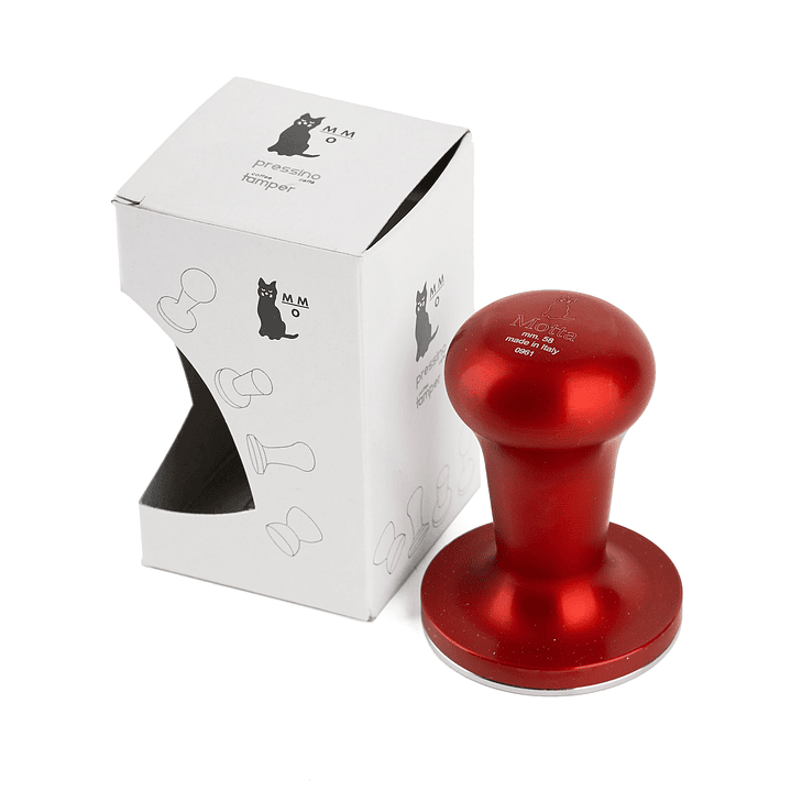 PRENSADOR DE CAFÉ CON MANGO DE ALUMINIO 58MM - ROJO 3