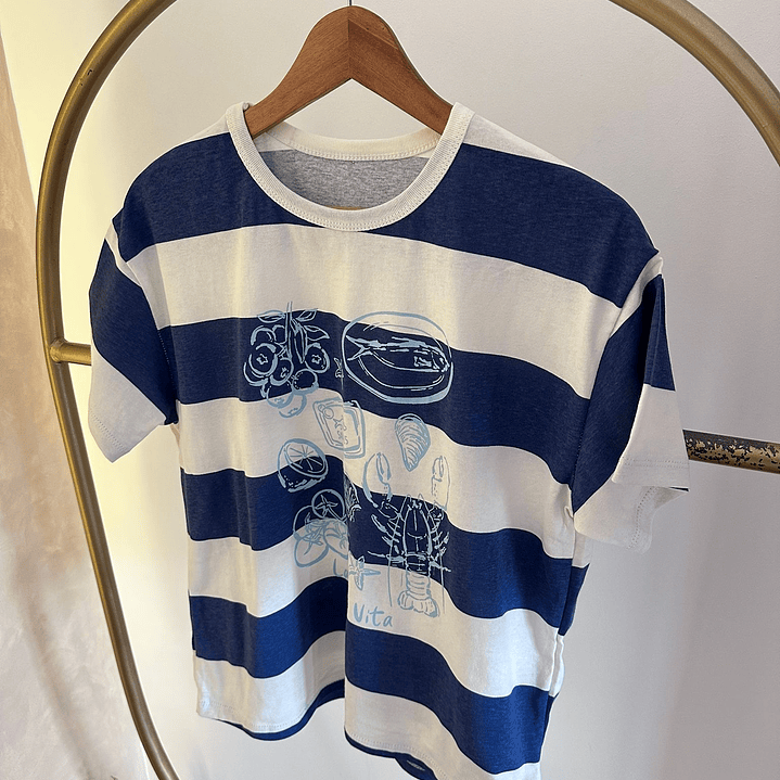 Remera raya estampada  5