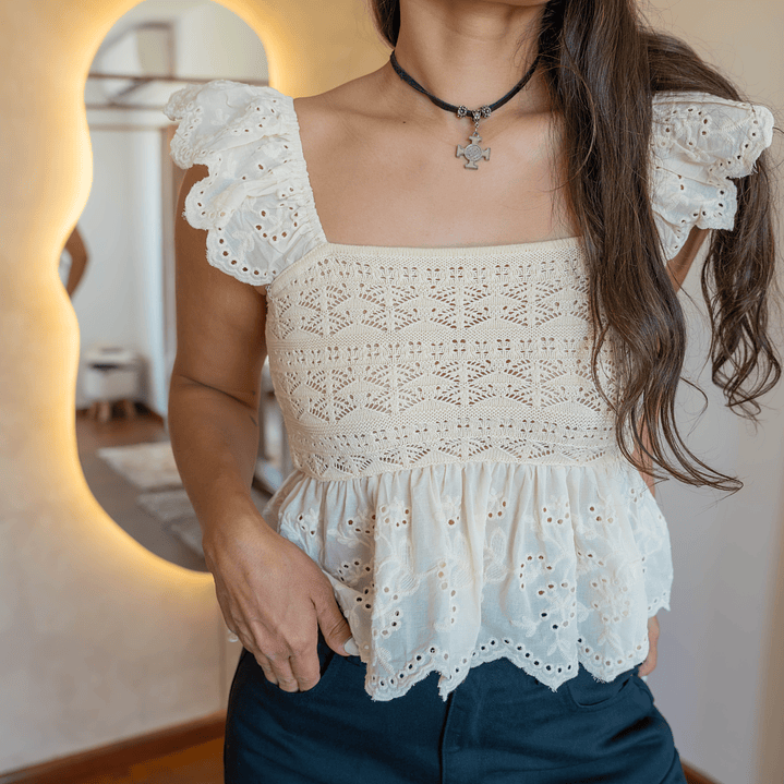 Blusa crochet MeLi 3