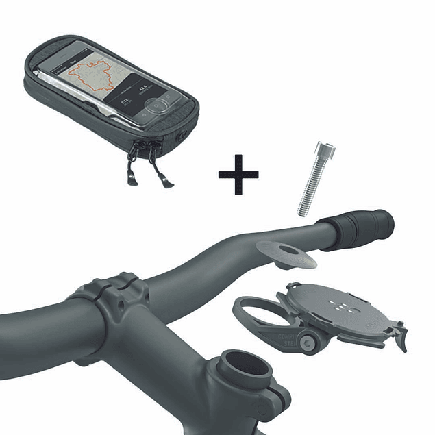 Set funda impermeable universal com / smartbag + soporte para teléfono inteligente compit stem (adaptador para tee)