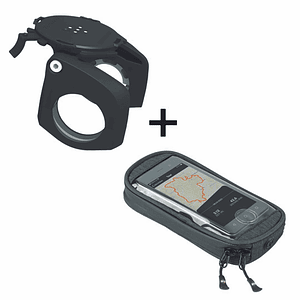 Funda impermeable universal com / smartbag + soporte para teléfono inteligente compit (adaptador para manubrio)