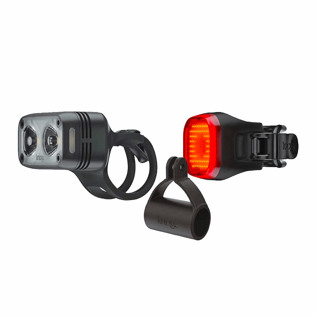 Luces para bicicleta delantera y trasera knog road 600, mini square