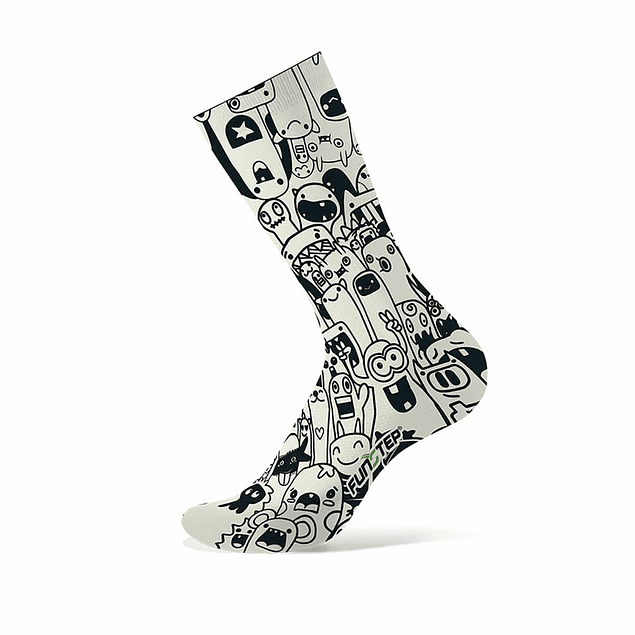 Calcetines Funstep Divertidos Negro/blanco Xl ( 44-47)