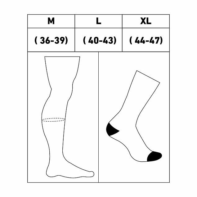 Calcetines Funstep Ciclismo Azul Claro/azul Oscuro Xl  44-47