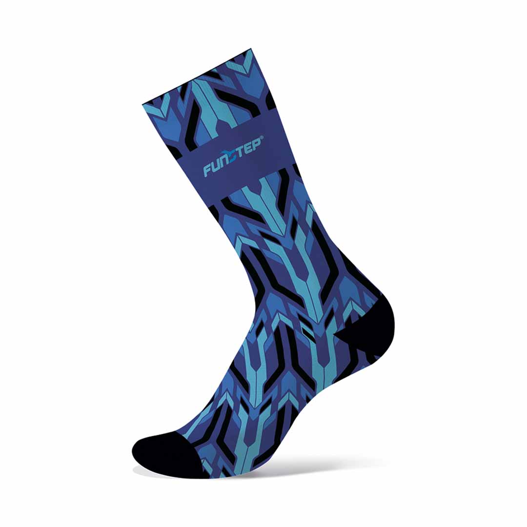 Calcetines Funstep Ciclismo Azul Claro/azul Oscuro M 36-39