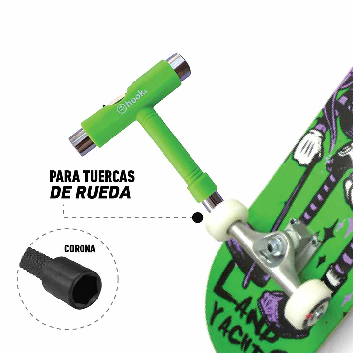 Herramienta Para Patines Hook /penny Green 6