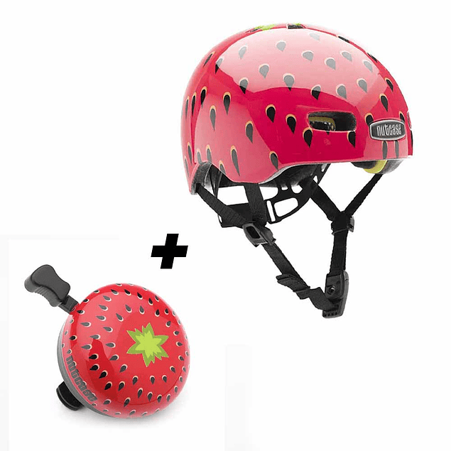 CASCO LITTLE NUTTY VERY BERRY MIPS HELMET + CAMPANILLA