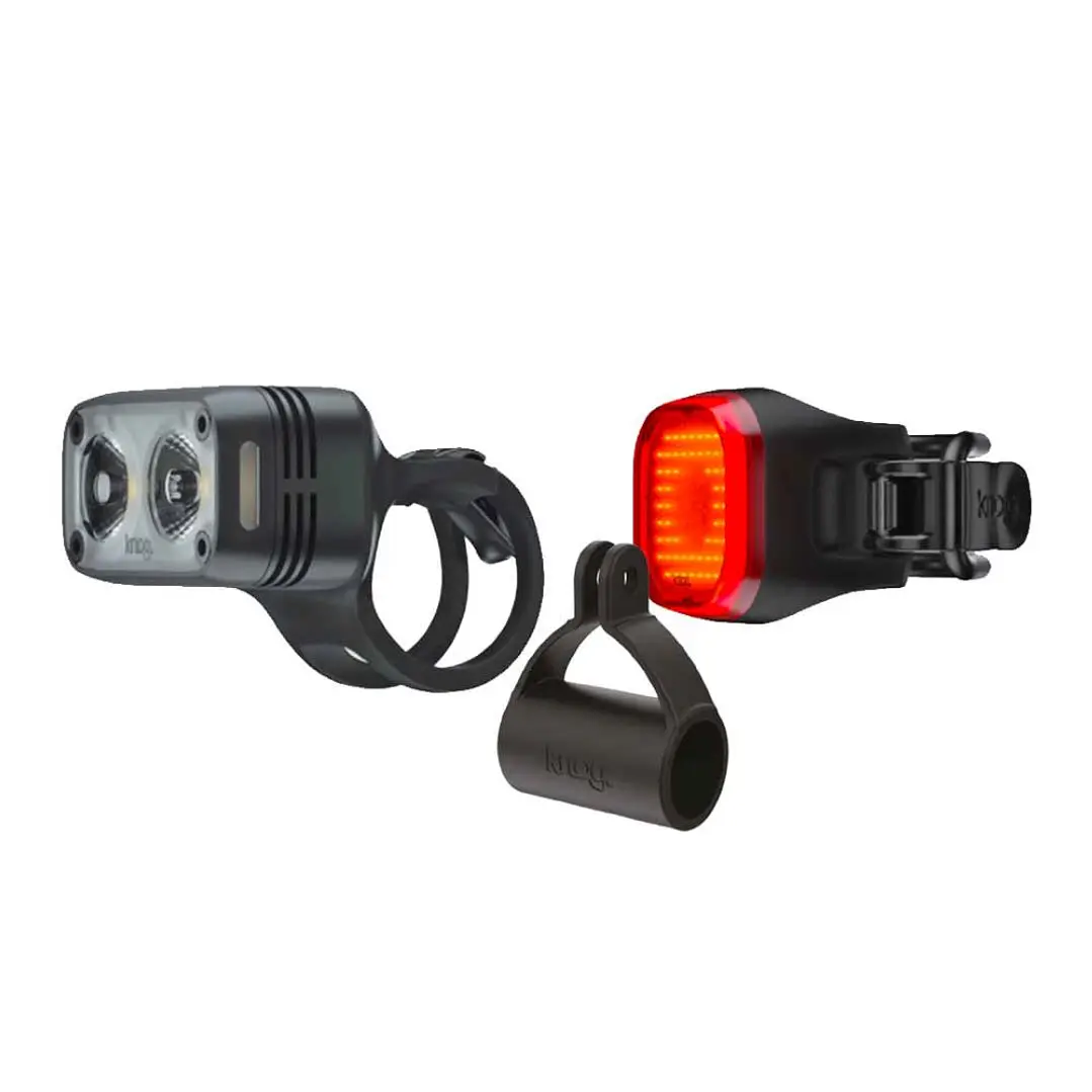 Luces para bicicleta knog road 600 y Blinder Mini Square 2