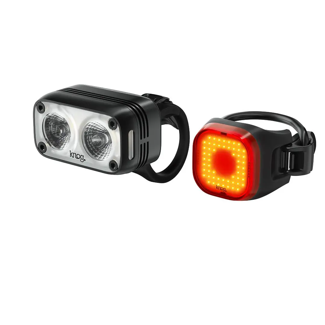 Luces para bicicleta knog road 400 y Blinder mini square 1