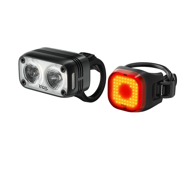 Luces para bicicleta knog road 400 y Blinder mini square 1