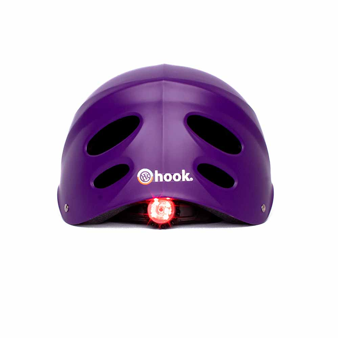 CASCO HOOK STREET CON LUZ MORADO TALLA M(54-57) 4