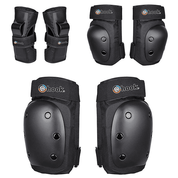 Set De Protecciones Adulto Hook Black M 1