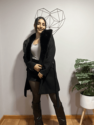 Abrigo largo de paño