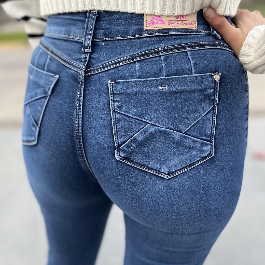 Jeans Skinny azul 4