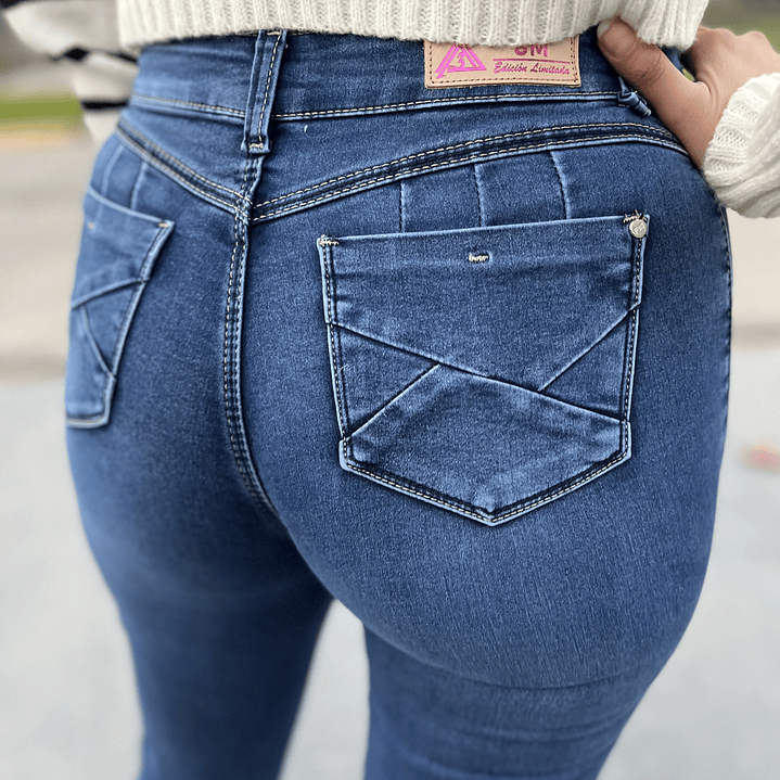 Jeans Skinny azul 4
