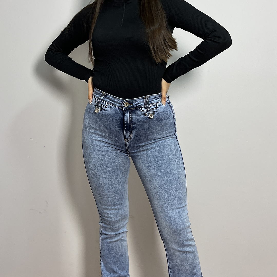 Jeans Flare Celeste Nevado 6