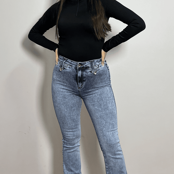 Jeans Flare Celeste Nevado 6