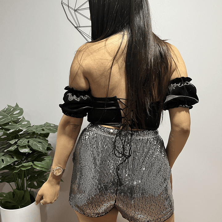 Short lentejuelas mujer 3