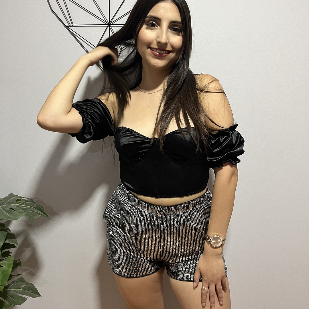 Short lentejuelas mujer 2