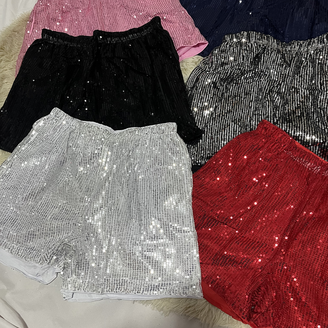 Short lentejuelas mujer 4