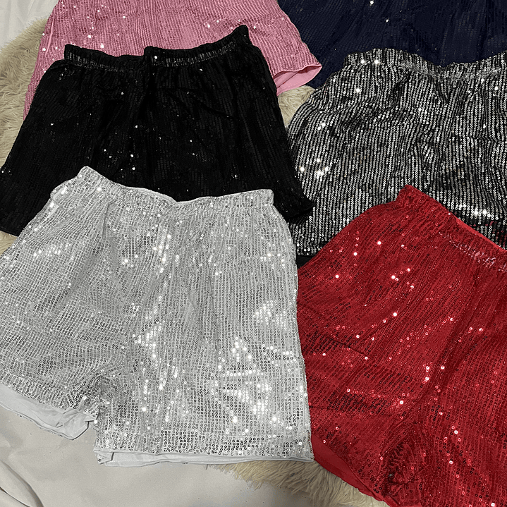 Short lentejuelas mujer 4
