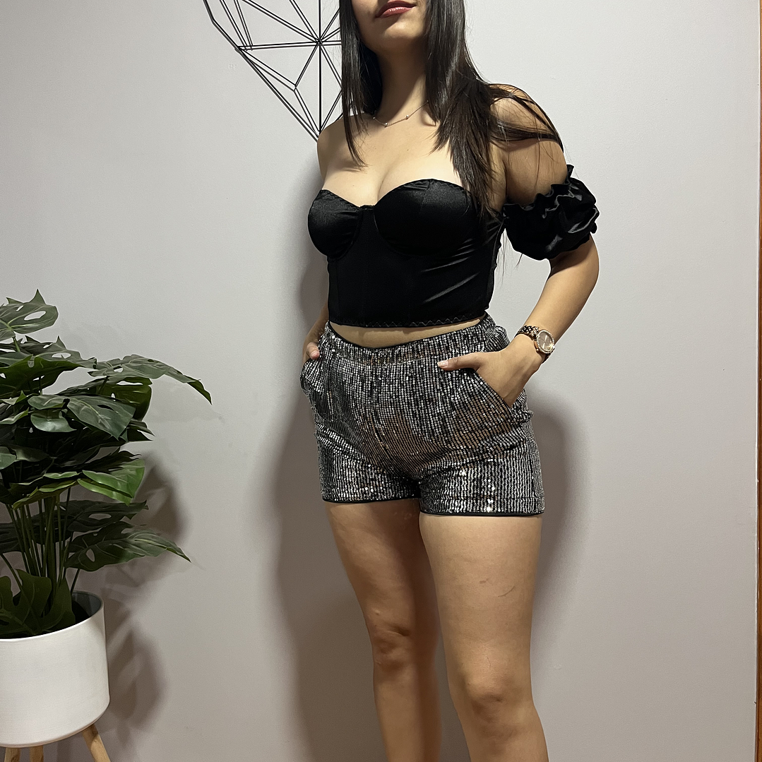 Short lentejuelas mujer 1