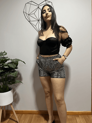 Short lentejuelas mujer