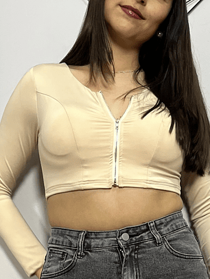 Crop Top manga larga
