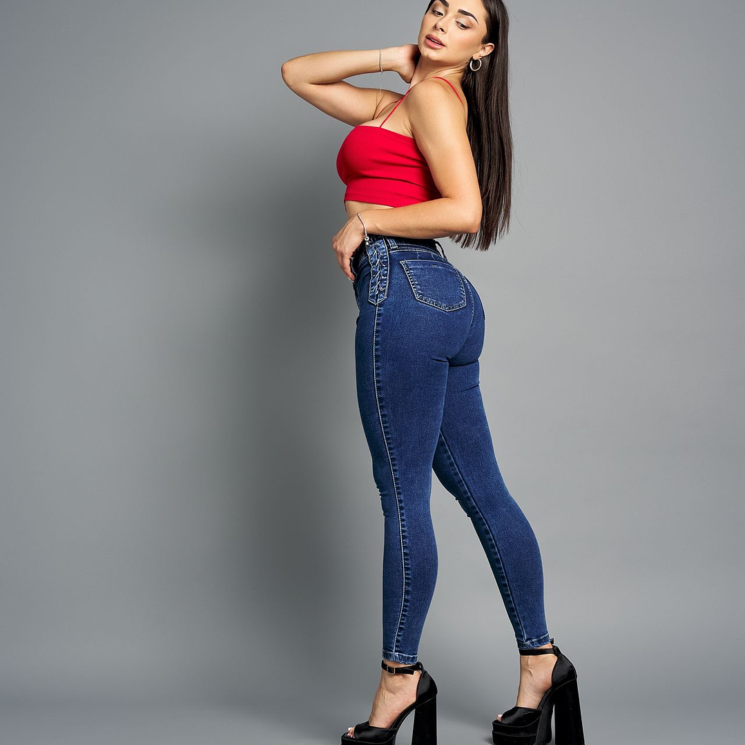 Jeans Trenzado Azul 4