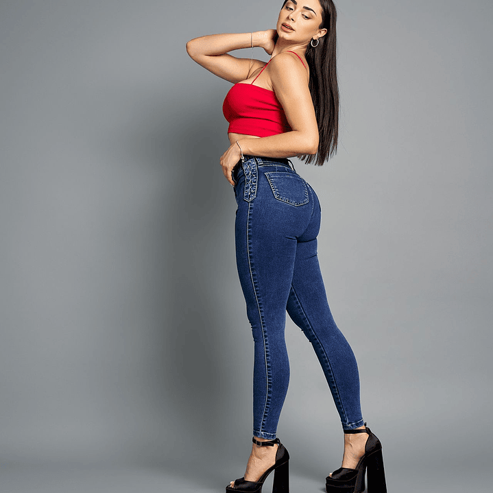 Jeans Trenzado Azul 4