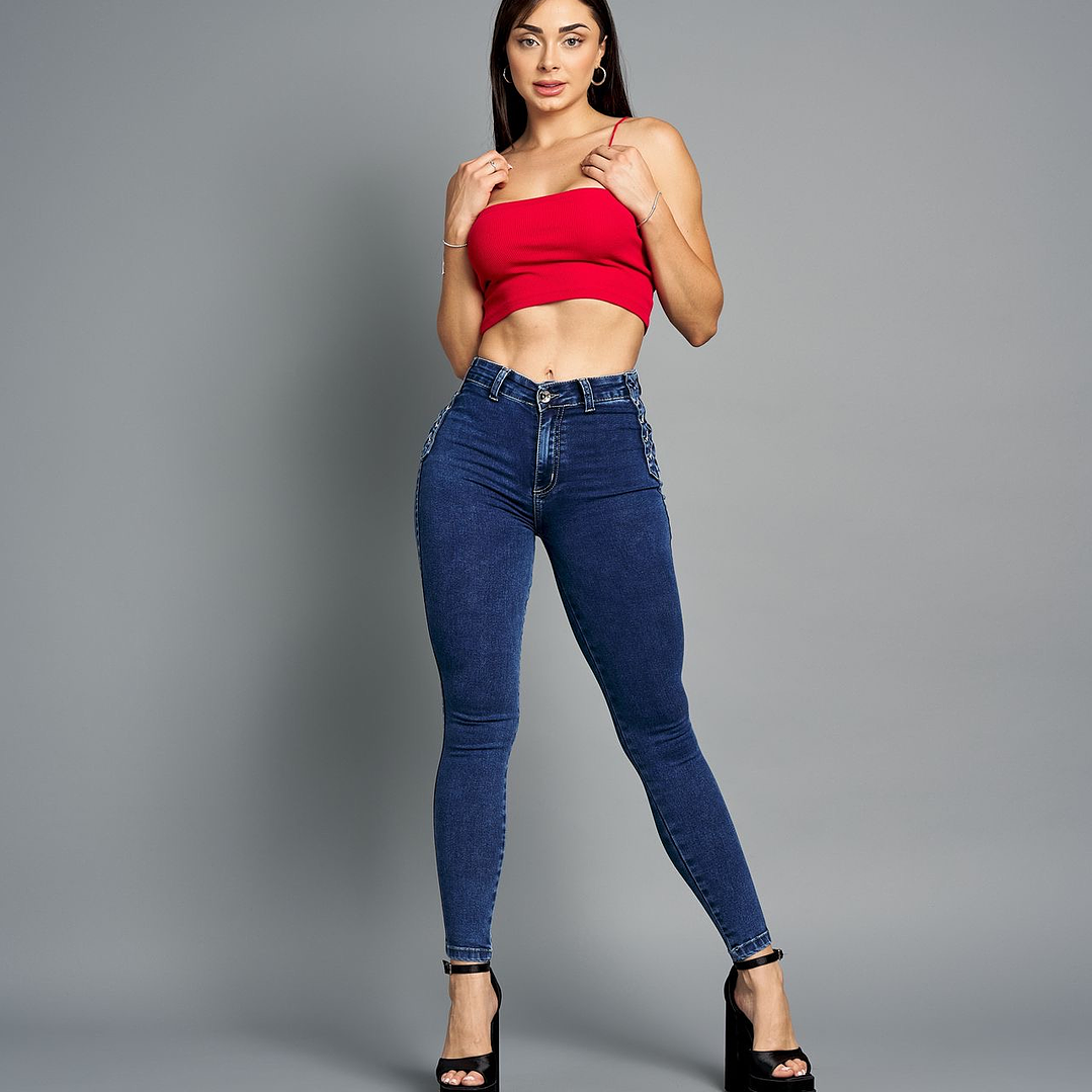 Jeans Trenzado Azul 1