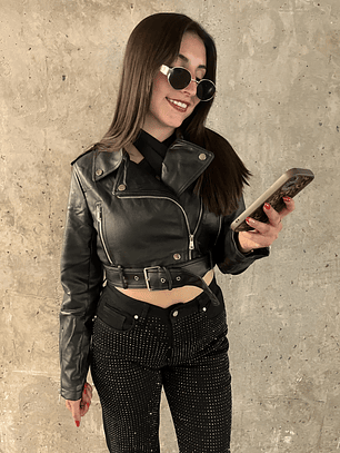 Chaqueta Ecocuero Corta de Mujer