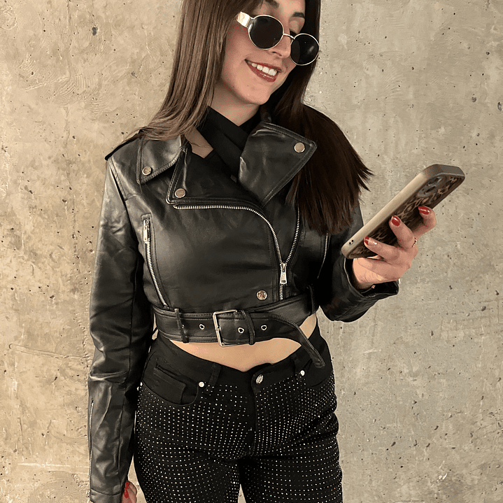 Chaqueta Ecocuero Corta de Mujer 1