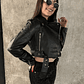 Chaqueta Ecocuero Corta de Mujer - Miniatura 2