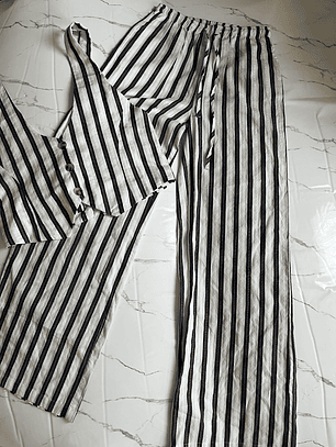 Pantalón Lino a Rayas