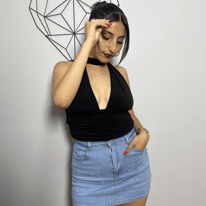 Falda Short interior con brillos  3