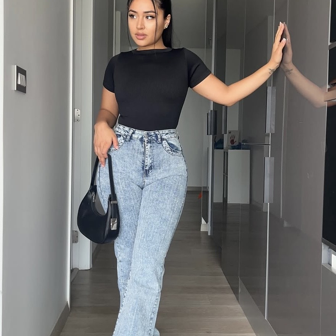 Jeans Flare Brillos  1