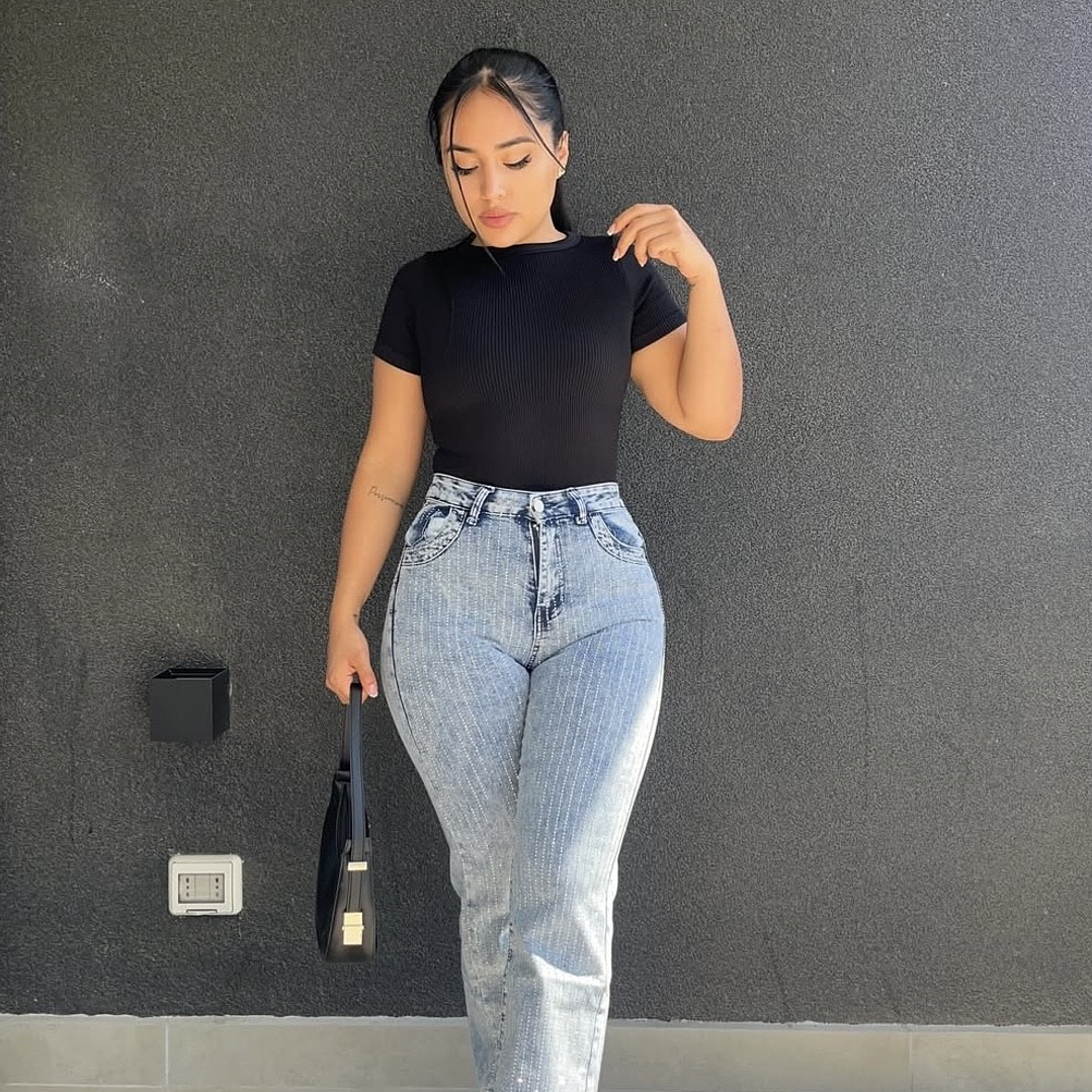 Jeans Flare Brillos  2