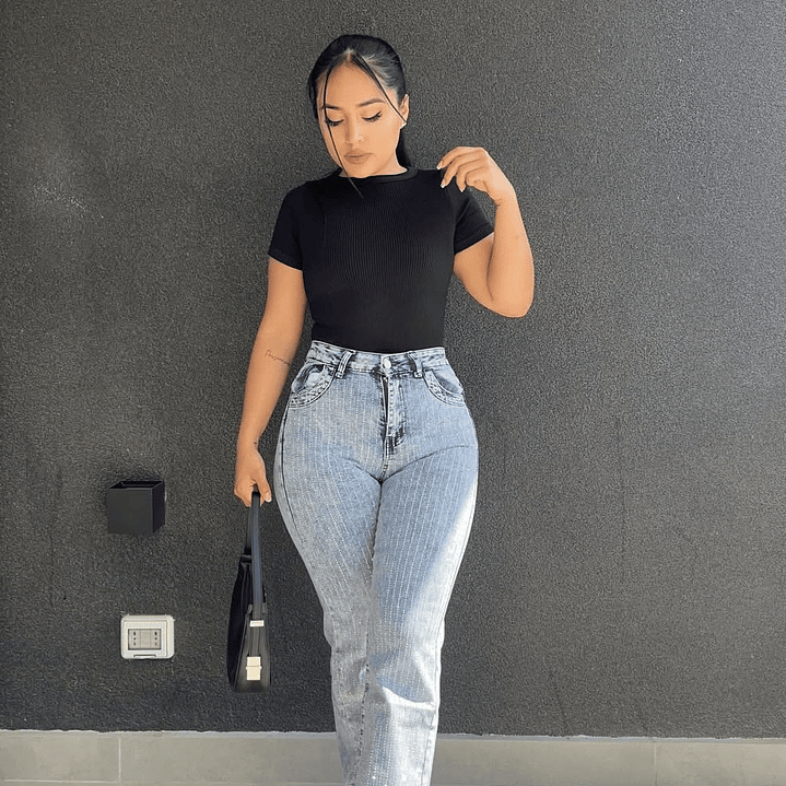 Jeans Flare Brillos  2