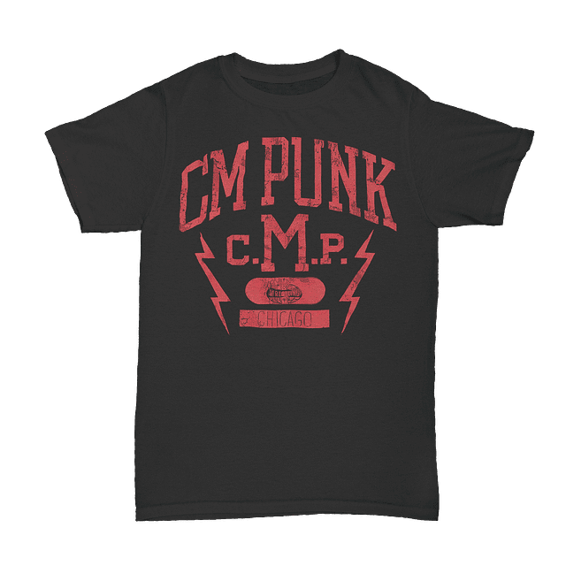 CM Punk - Vintage Black Tee