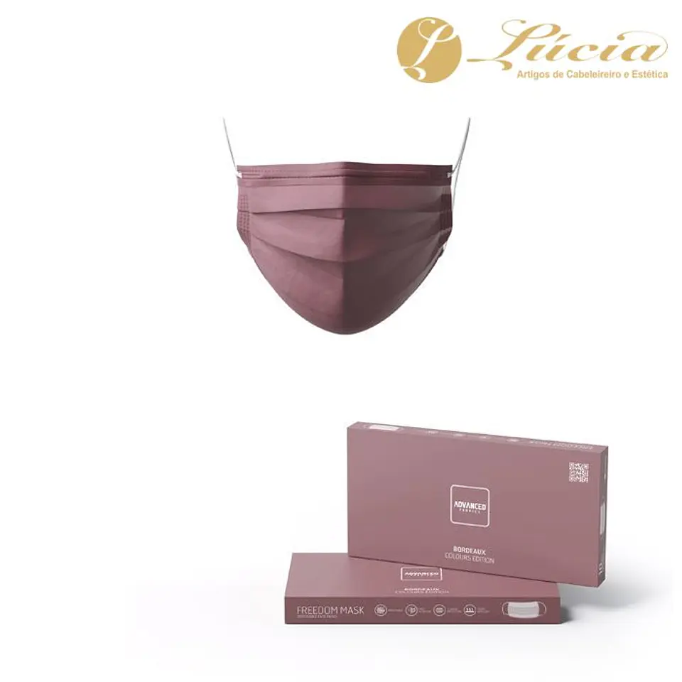 Máscaras Cirúrgicas Bordeaux (10unid) 1