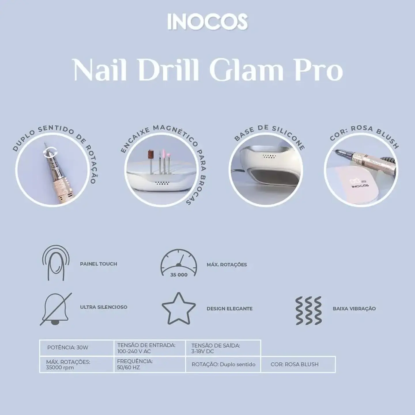 Aparelho de brocas Drill Glam Pro Inocos 2