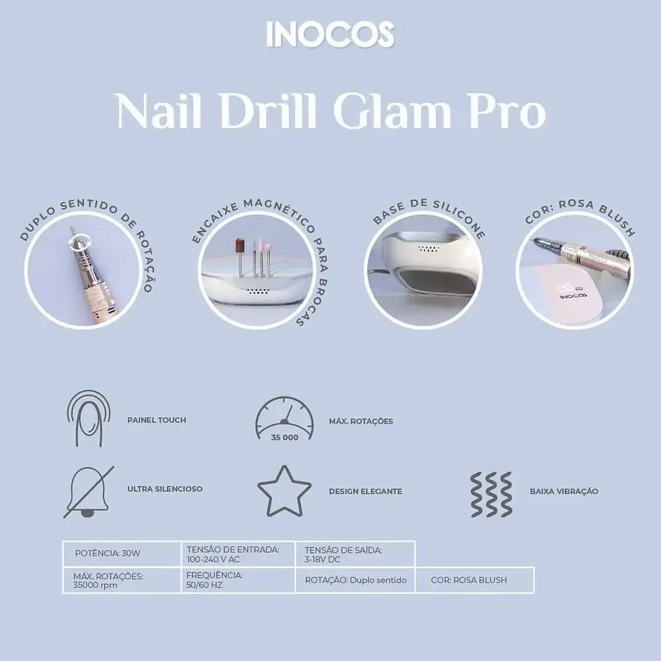 Aparelho de brocas Drill Glam Pro Inocos 2