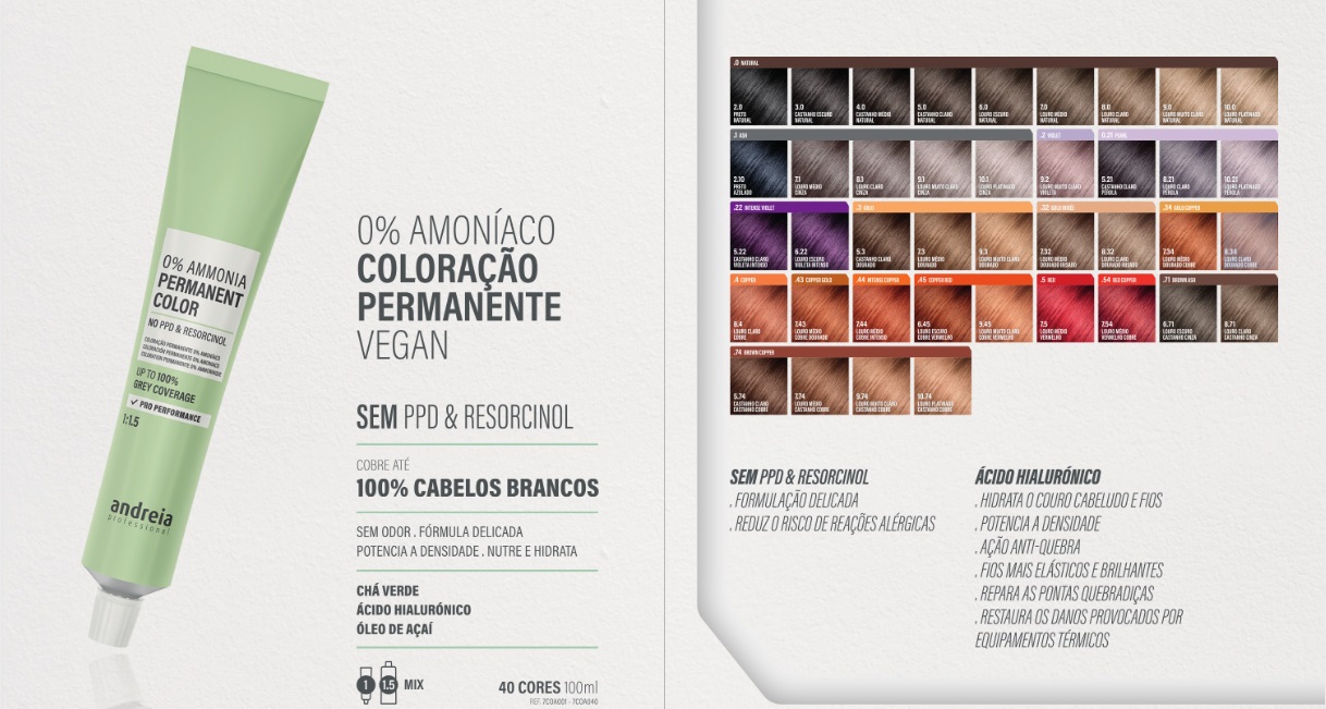 Andreia - Coloração Permanente 0% Amoníaco