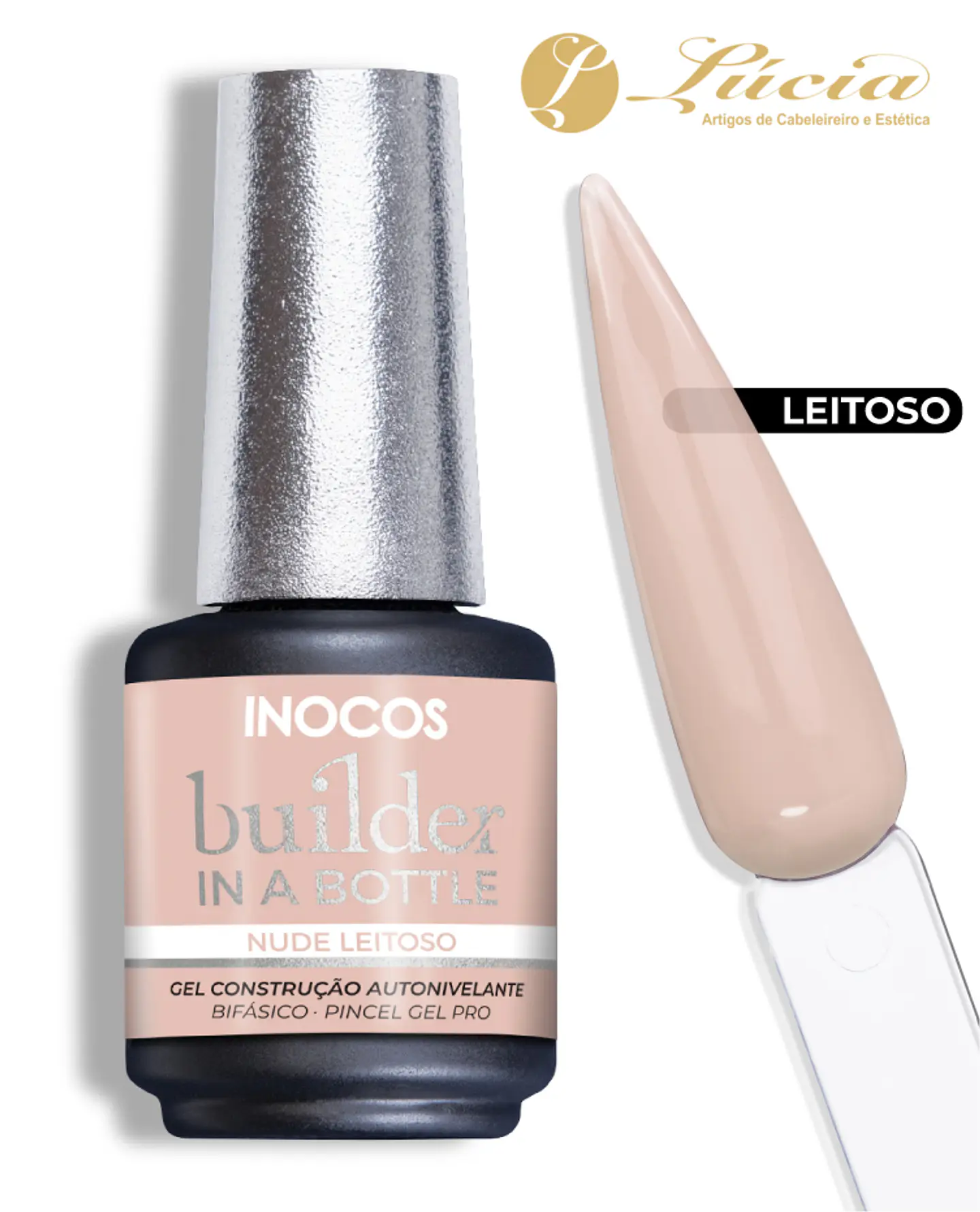 Inocos Gel Builder in a Bottle 15ml - Nude Leitoso 1